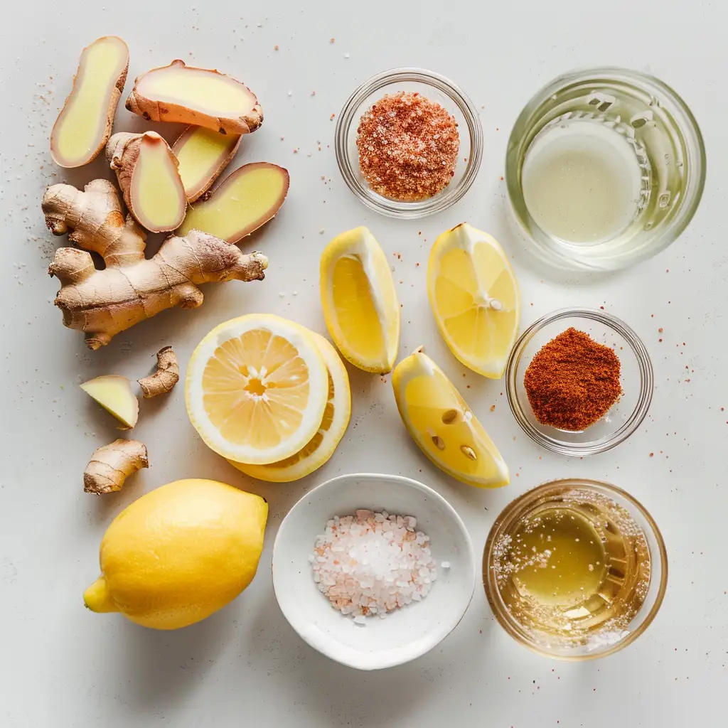 Homemade Monjaro Recipe: A Powerful Natural Fix for Weight Loss 11 homemade monjaro ingredients with pink salt and lemon