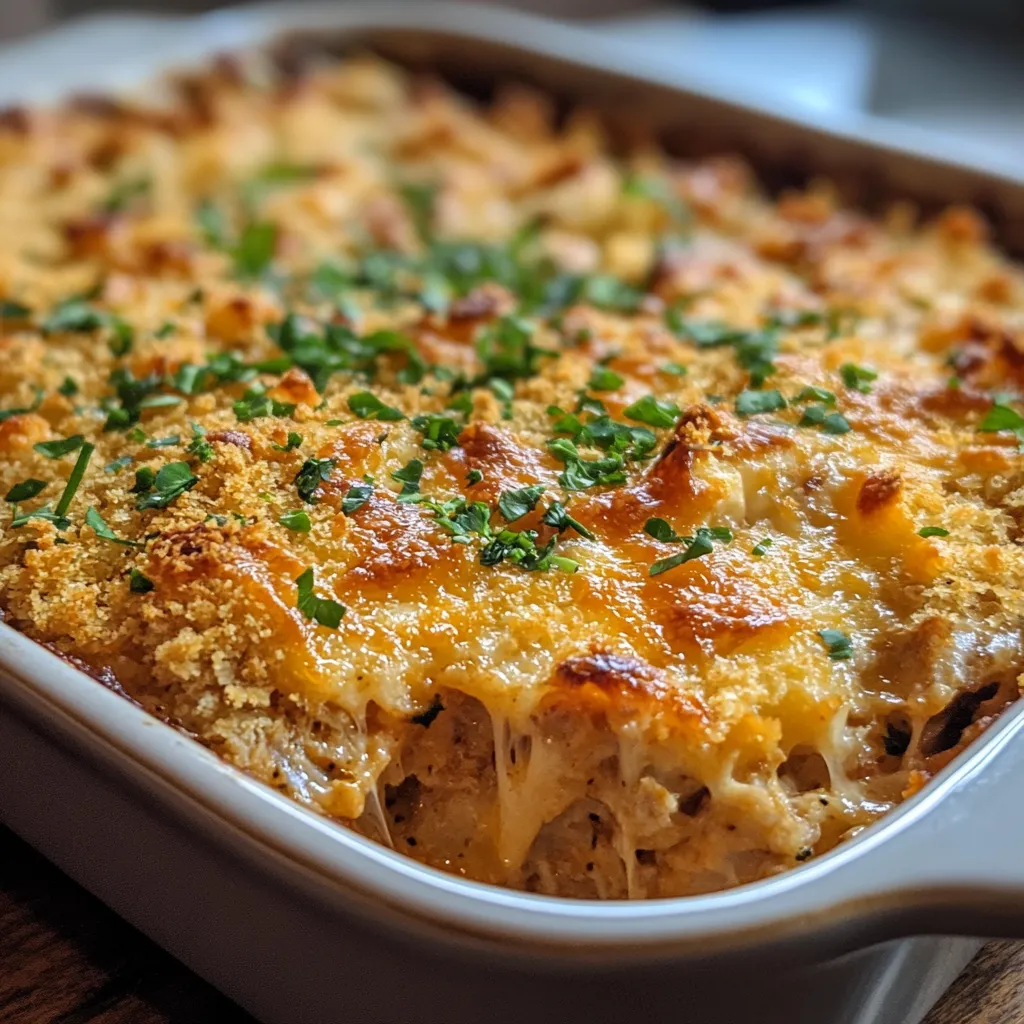 Keto Tuna Casserole: The Best Low-Carb Comfort Food Recipe 9 Cooking keto tuna casserole in a skillet with creamy sauce