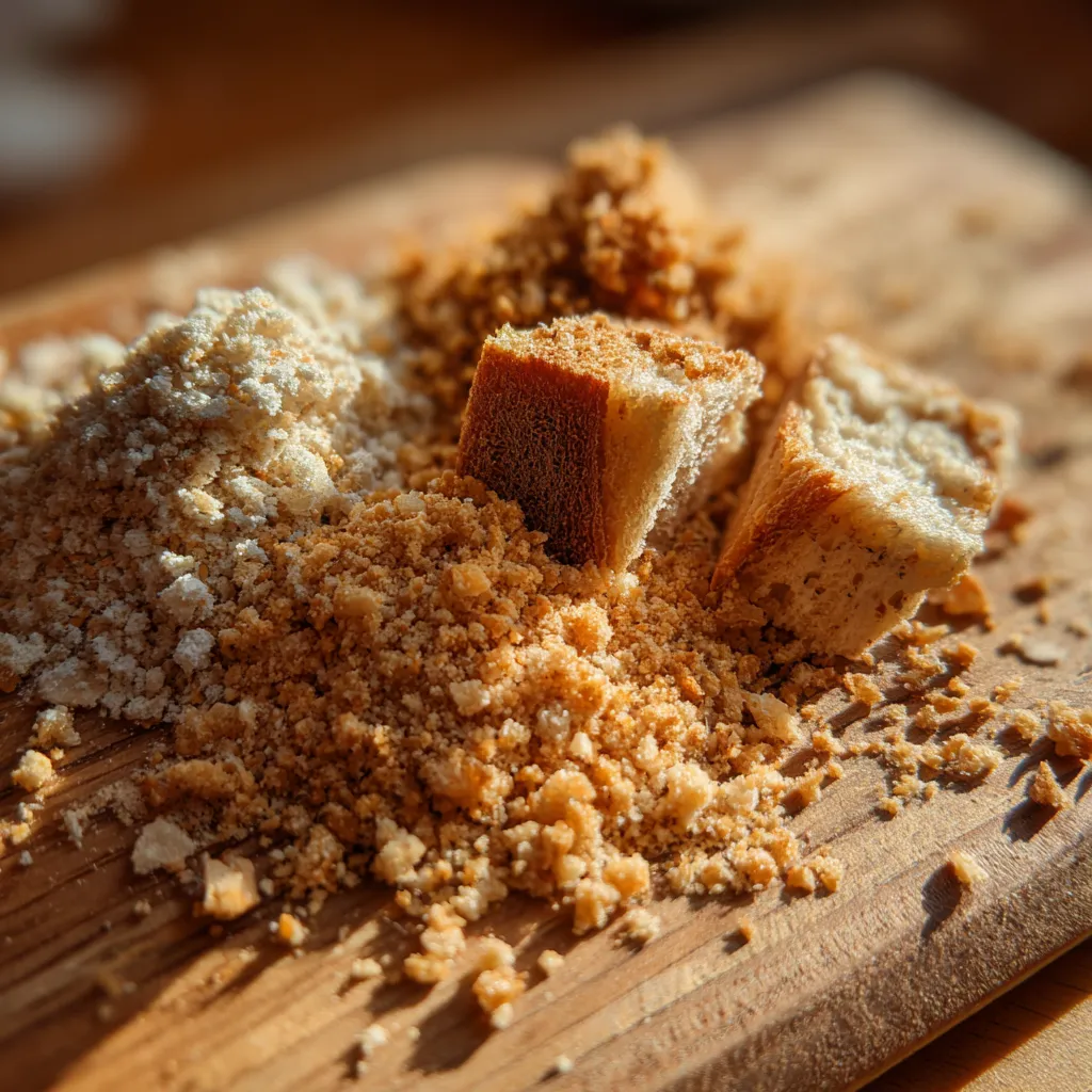 Low Carb Bread Crumbs: How to Make the Best Keto-Friendly Substitutes at Home 11 Various types of low carb bread crumbs on a cutting board