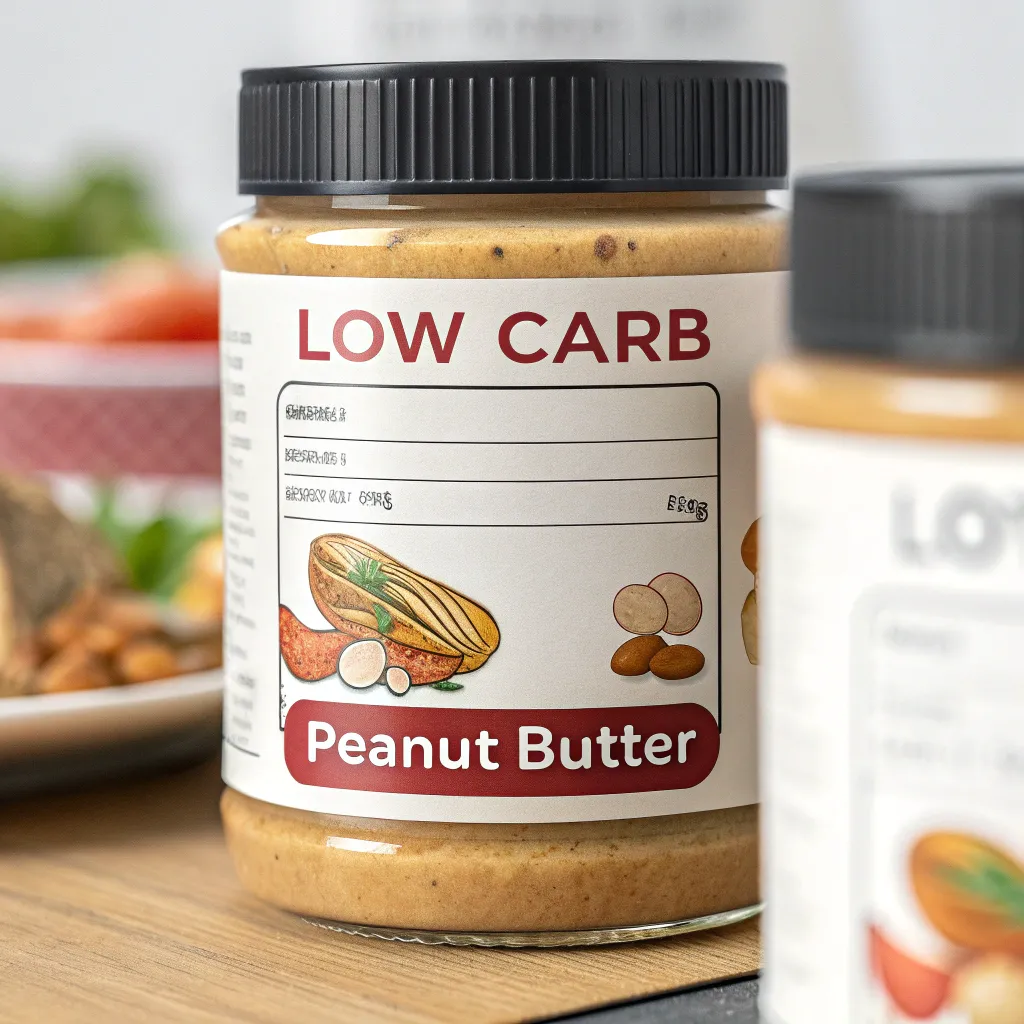 Low Carb Peanut Butter: From Store-Bought To Homemade, Here’s How To Choose Right 9 low carb peanut butter cookies stacked on a wooden plate
