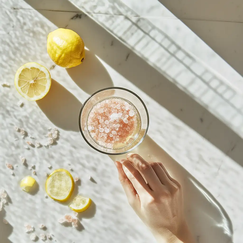 Salt Trick Ingredients: The Simple Nighttime Mix That’s Stirring Up Buzz 8 Stirring Himalayan salt into warm water