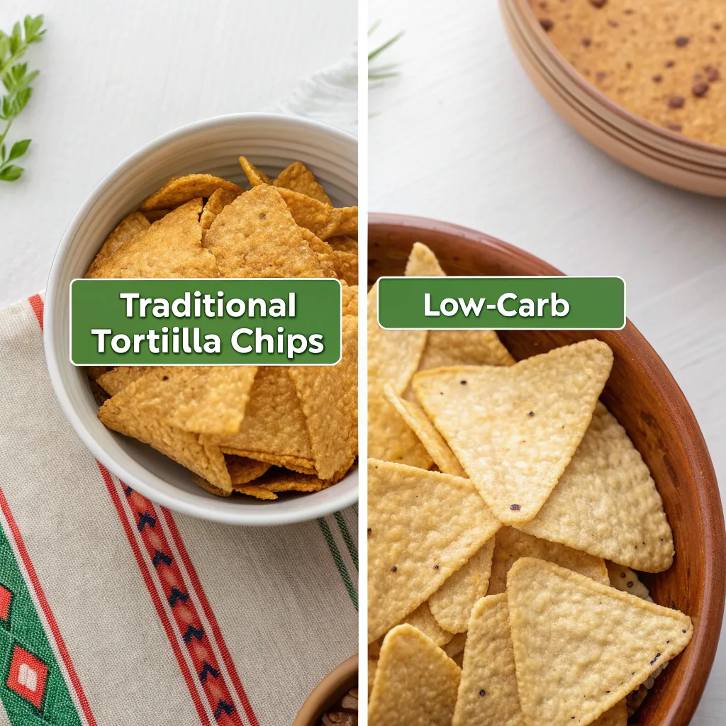 7 Irresistible Facts About Tortilla Chips Low Carb Diet You Need to Know 10 Nutrition label comparison of traditional vs low-carb tortilla chips