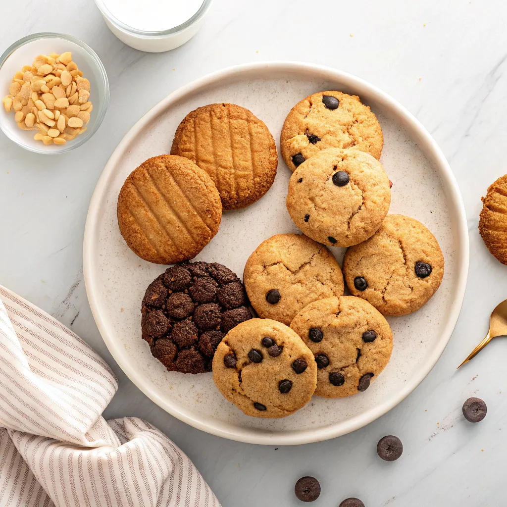Keto Cookies: How to Make 5 Kinds 11 assorted keto cookies chocolate chip peanut butter almond flour