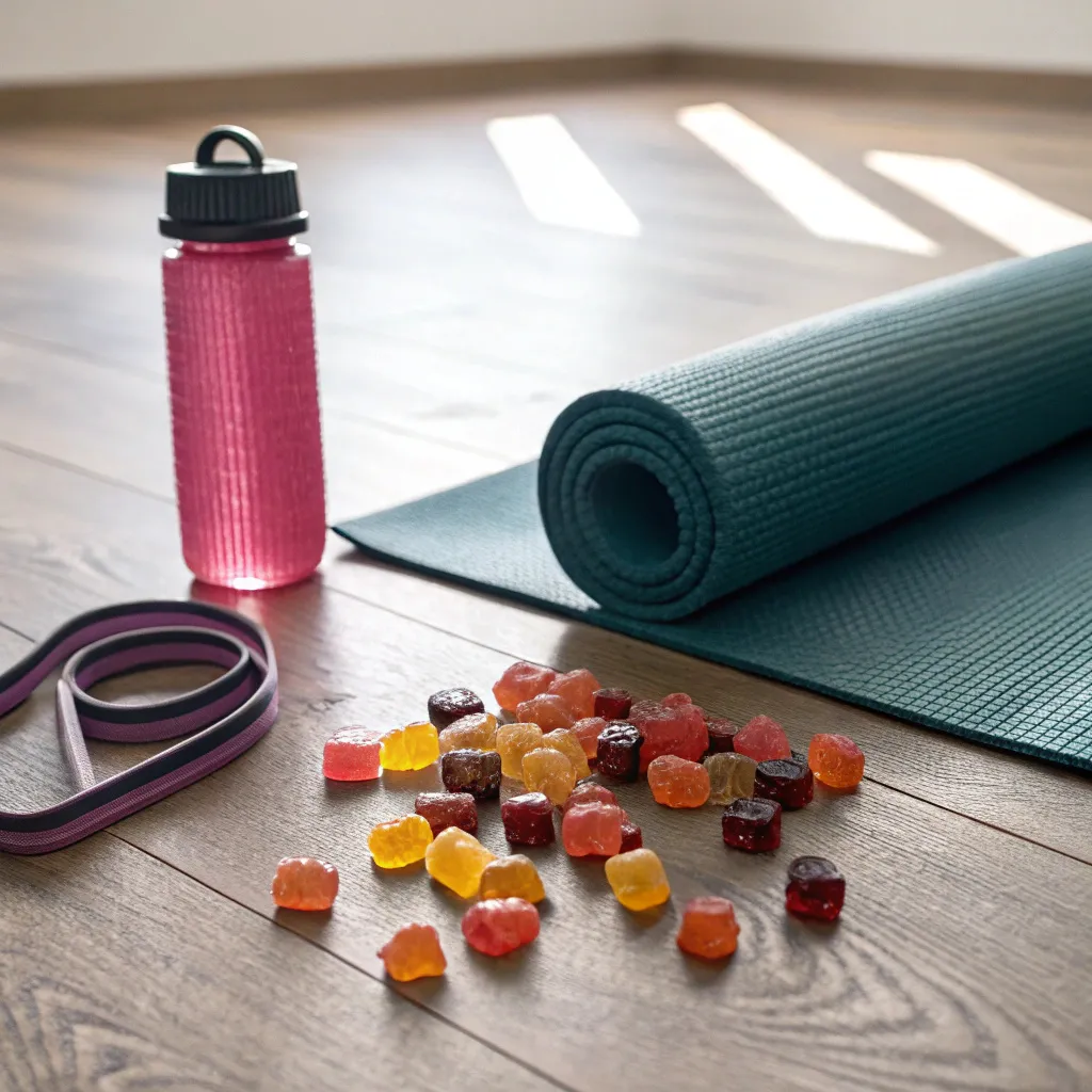 Keto Slim: The Ultimate Guide to Fast and Effective Weight Loss 11 Baja Slim Keto Gummies next to workout gear for active lifestyle support
