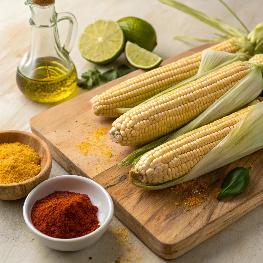 corn ribs: 5 easy steps to make this viral snack 10 Corn ribs ingredients on kitchen table