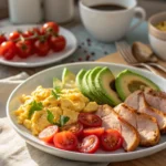 Keto Breakfast: Easy Meal Prep Keto Breakfast Ideas That Save You Time All Week 8 Colorful keto breakfast plate with eggs, avocado