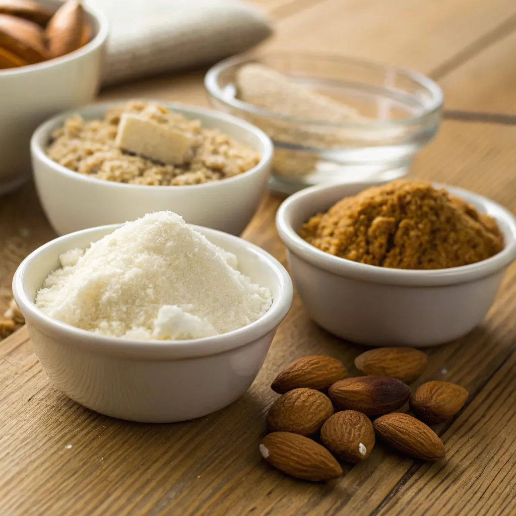 Keto Cookies: How to Make 5 Kinds 9 keto cookie ingredients almond flour coconut flour sweetener