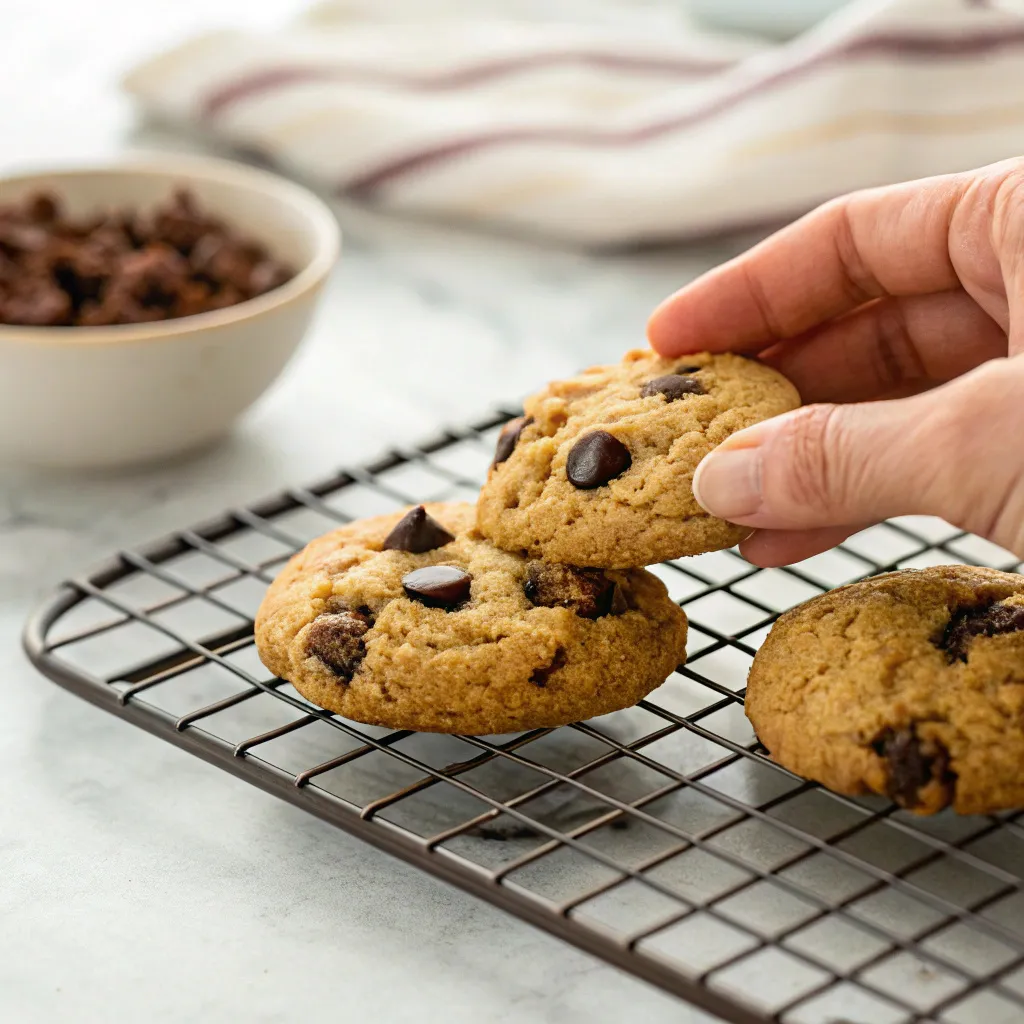 keto cookies close-up homemade chocolate chip
