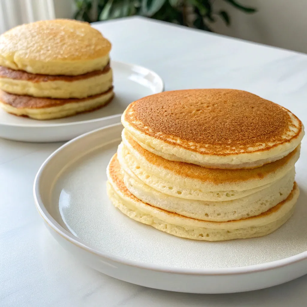 The Best Keto Pancakes Recipe (Fluffy, Easy & Low-Carb!) 11 Keto pancakes compared to traditional pancakes side by side