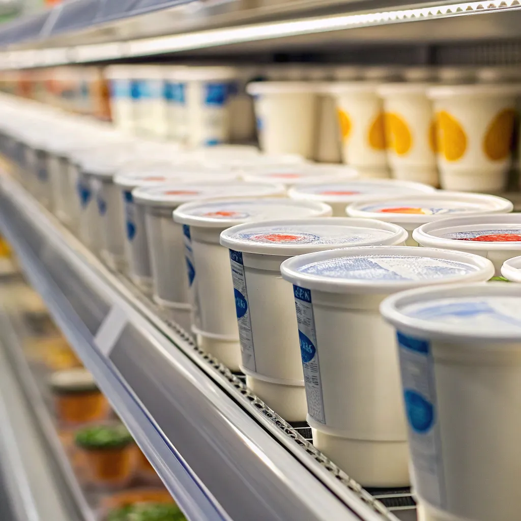 Keto Yogurt: The Ultimate Guide to Enjoy Yogurt on Keto Diet 13 assorted keto yogurt brands on grocery store shelf for keto diet