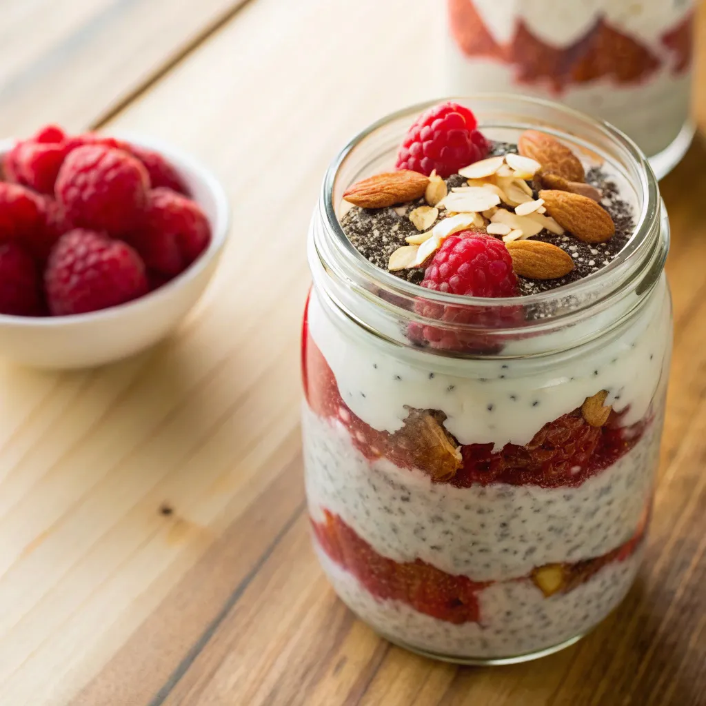 Keto Yogurt: The Ultimate Guide to Enjoy Yogurt on Keto Diet 8 step by step preparation of keto yogurt parfait with Greek yogurt and chia seeds