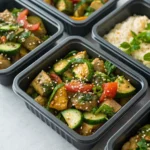 Keto Zucchini Recipes: The Ultimate Low-Carb Guide for Delicious Meals 7 Keto zucchini stir-fry packed in meal prep containers for easy low-carb meals.