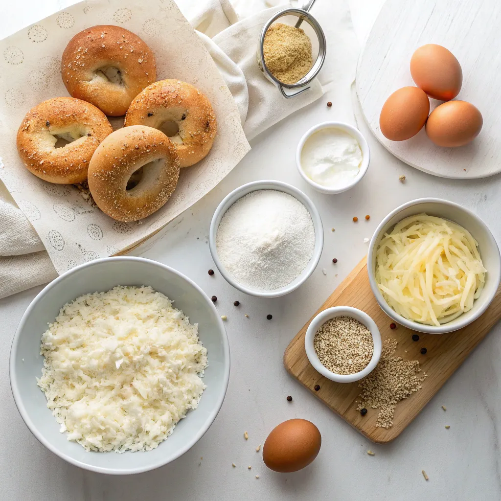 Low Carb Bagel Recipe: Easy, Homemade, and Surprisingly Filling 9 Ingredients for low carb bagel recipe including almond flour and cheese