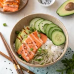 Salmon Rice Bowl: How to Make the 1 Viral TikTok Recipe 10 Salmon rice bowl with toppings