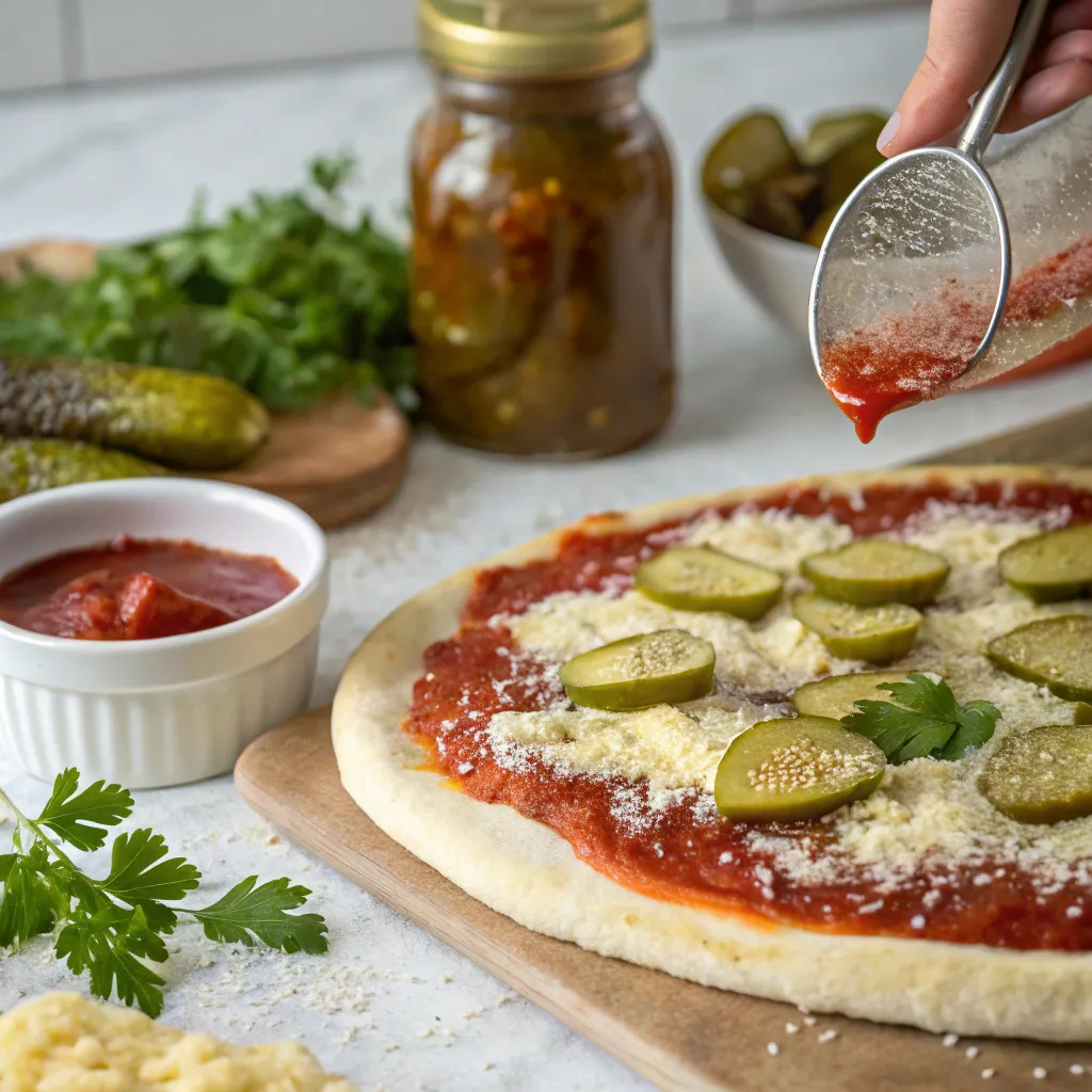 Pickle Pizza: How To Make The #1 Best Homemade Pie 8 pickle pizza with melted cheese and dill pickles