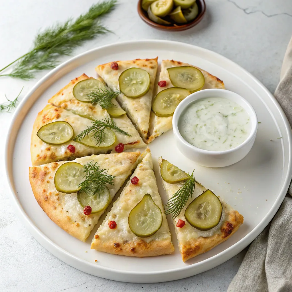 Pickle Pizza: How To Make The #1 Best Homemade Pie 10 assembling pickle pizza with cheese and pickles
