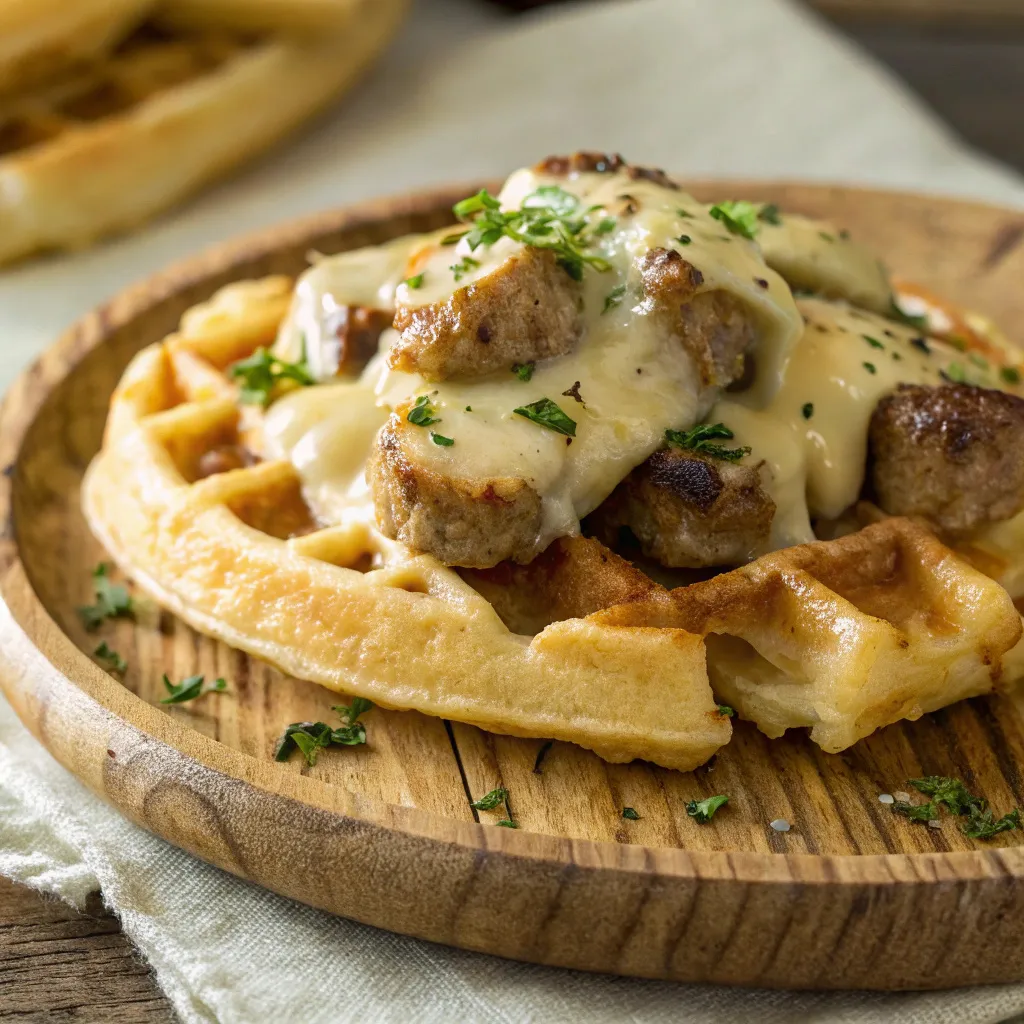 The Best Keto Waffles Recipe Guide: Easy, Healthy & Delicious 13 Pouring keto waffle batter into a waffle maker at home