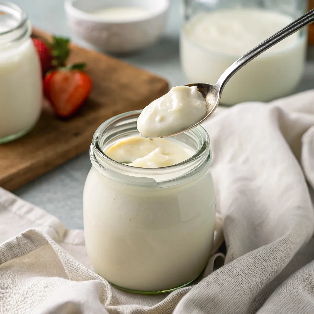 Keto Yogurt: The Ultimate Guide to Enjoy Yogurt on Keto Diet 11 spoonful of thick keto yogurt for gut health benefits on keto diet