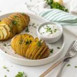 Accordion Potatoes With Crunchy Edges And Melty Centers Youll Love 9 Accordion potatoes baking in oven until crispy