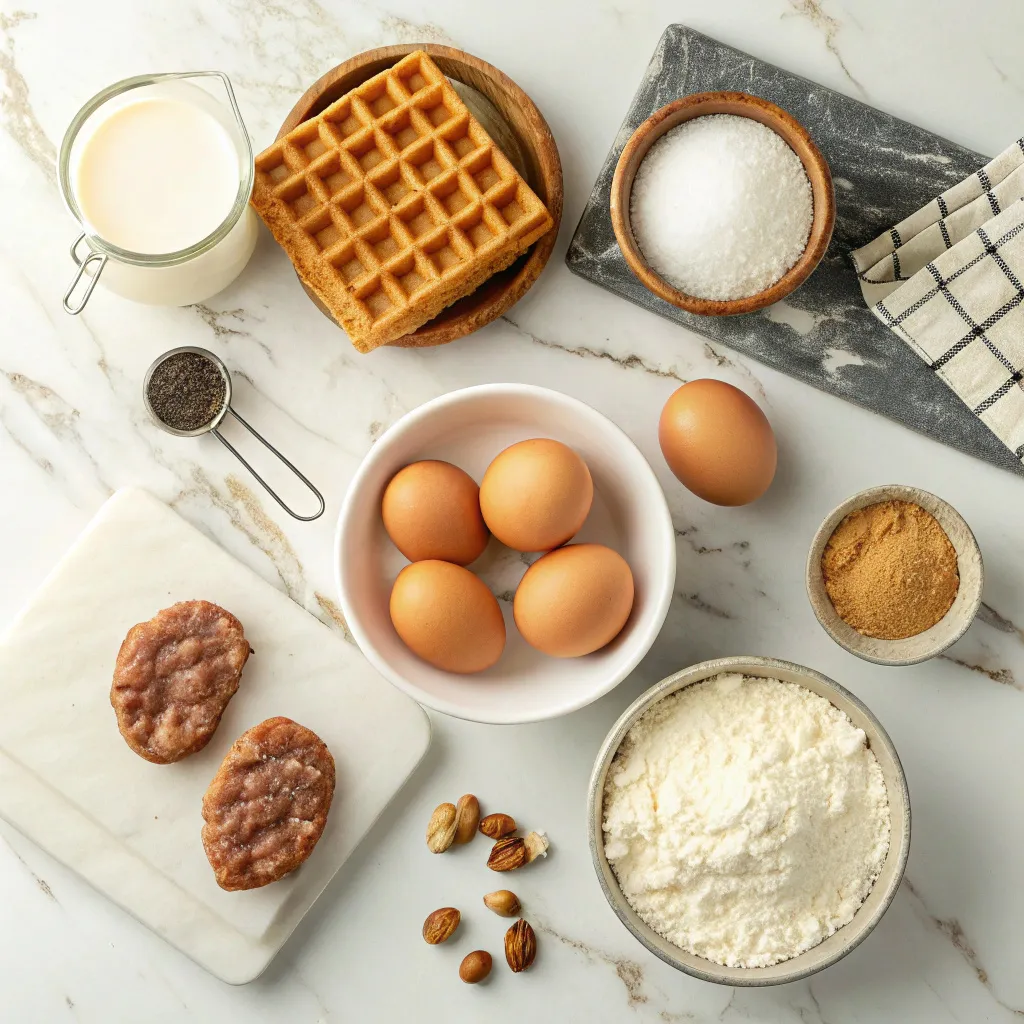 The Best Keto Waffles Recipe Guide: Easy, Healthy & Delicious 11 Savory keto waffles topped with turkey sausage and melted cheese
