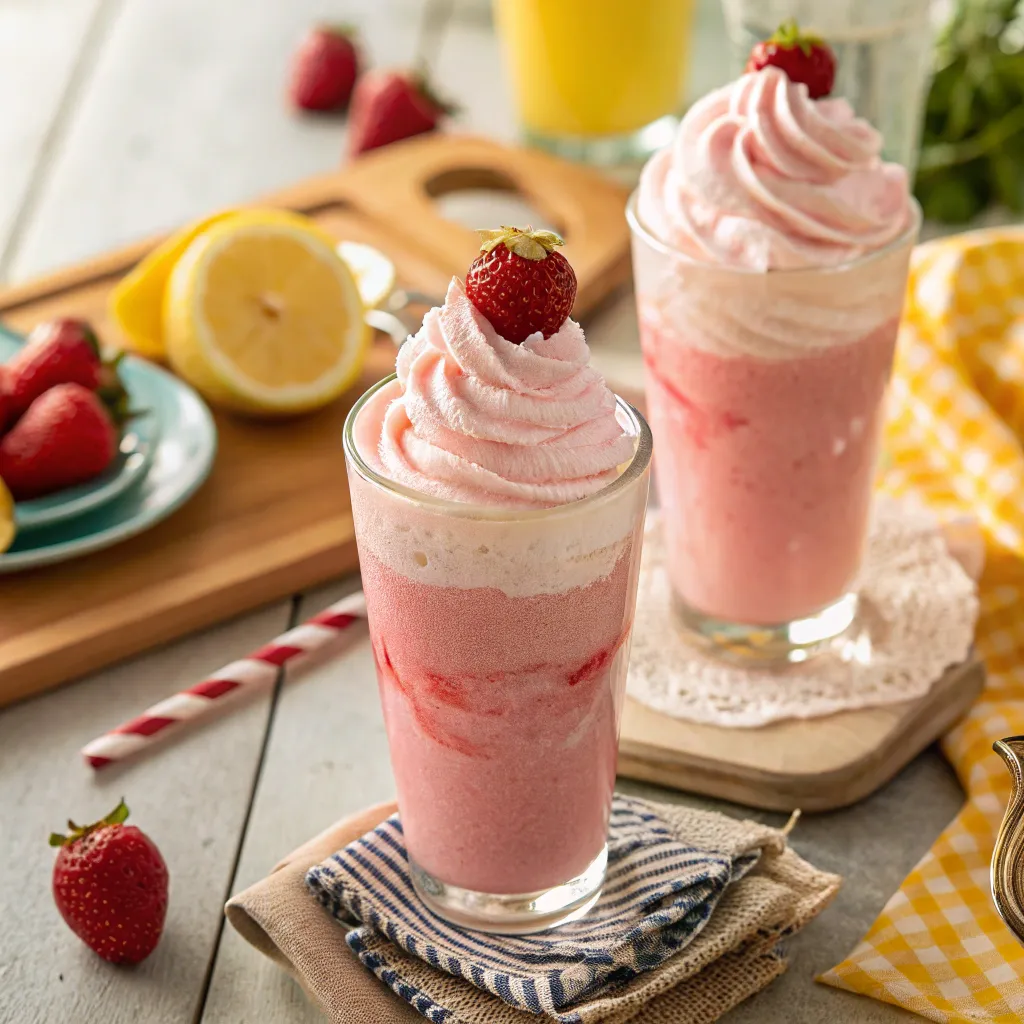 Whipped Lemonade Hack That Makes Every BBQ Better 8 whipped pink lemonade in glass