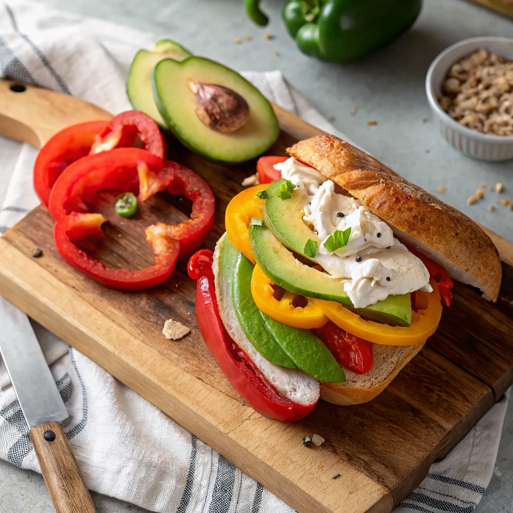 Bell Pepper Sandwich: How to Make 1 Perfect Keto Meal 9 Sliced bell peppers prepped for sandwich