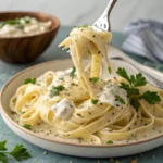 Cottage Cheese Alfredo: How To Get 1 Creamy Sauce 9 Cottage cheese alfredo served in a bowl
