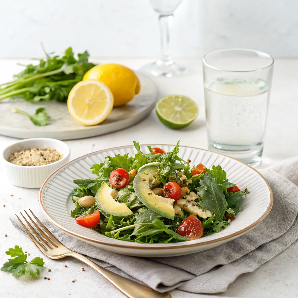 Jennifer Aniston Salad served on a plate