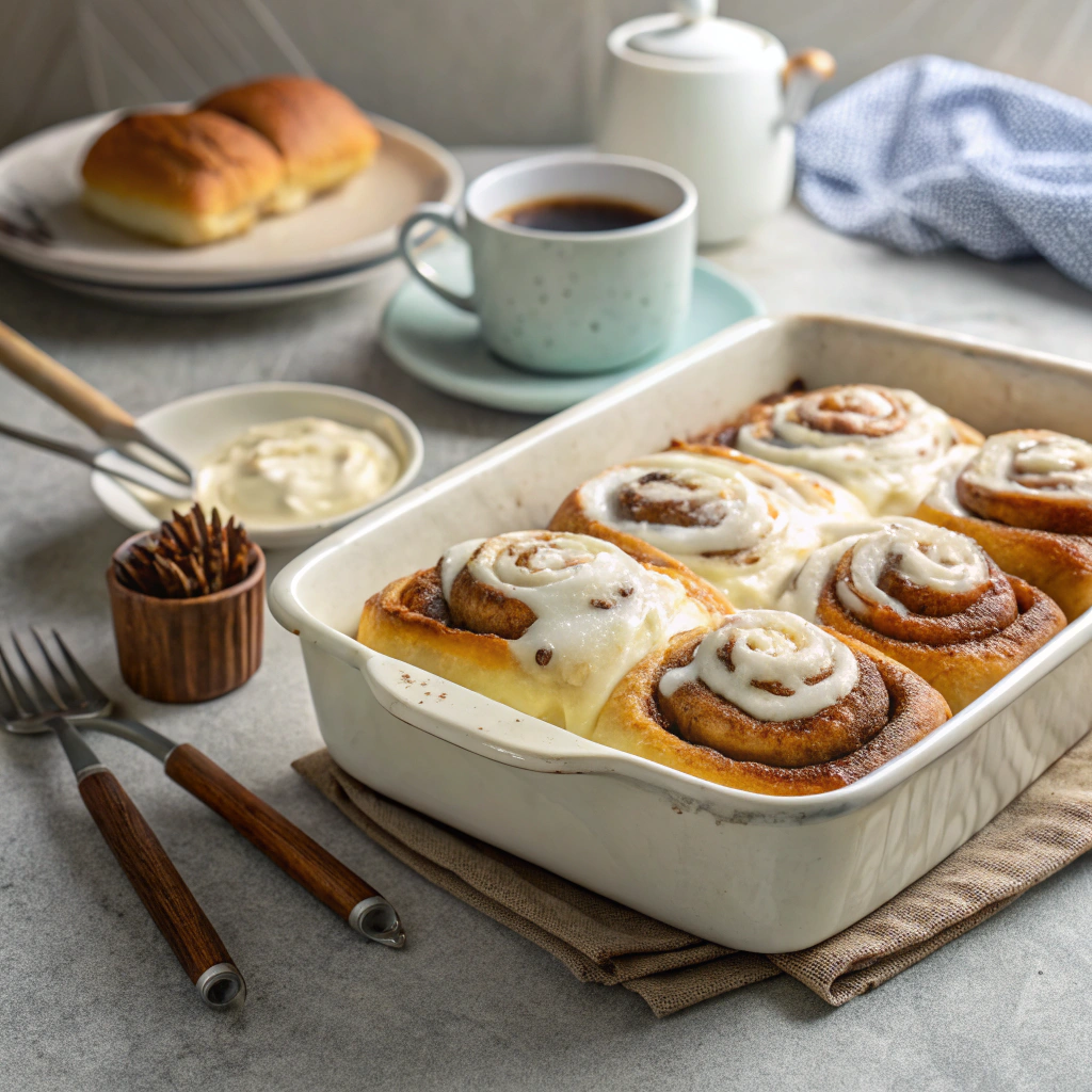 Cinnamon Rolls: How to Make 1 Perfect Batch 6 TikTok cinnamon rolls in baking dish