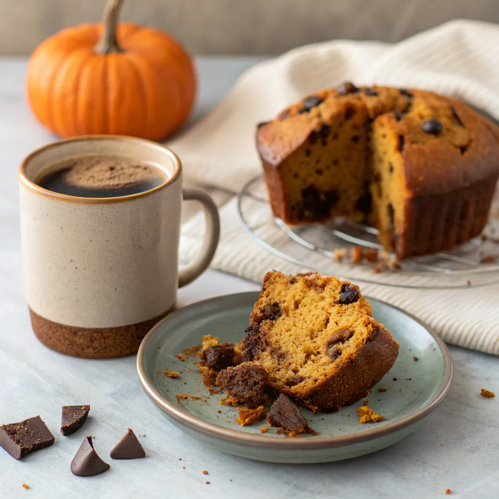 Pumpkin Chocolate Chip Bread: How To Bake 1 Perfect Loaf 10 Close-up of moist pumpkin chocolate chip bread loaf