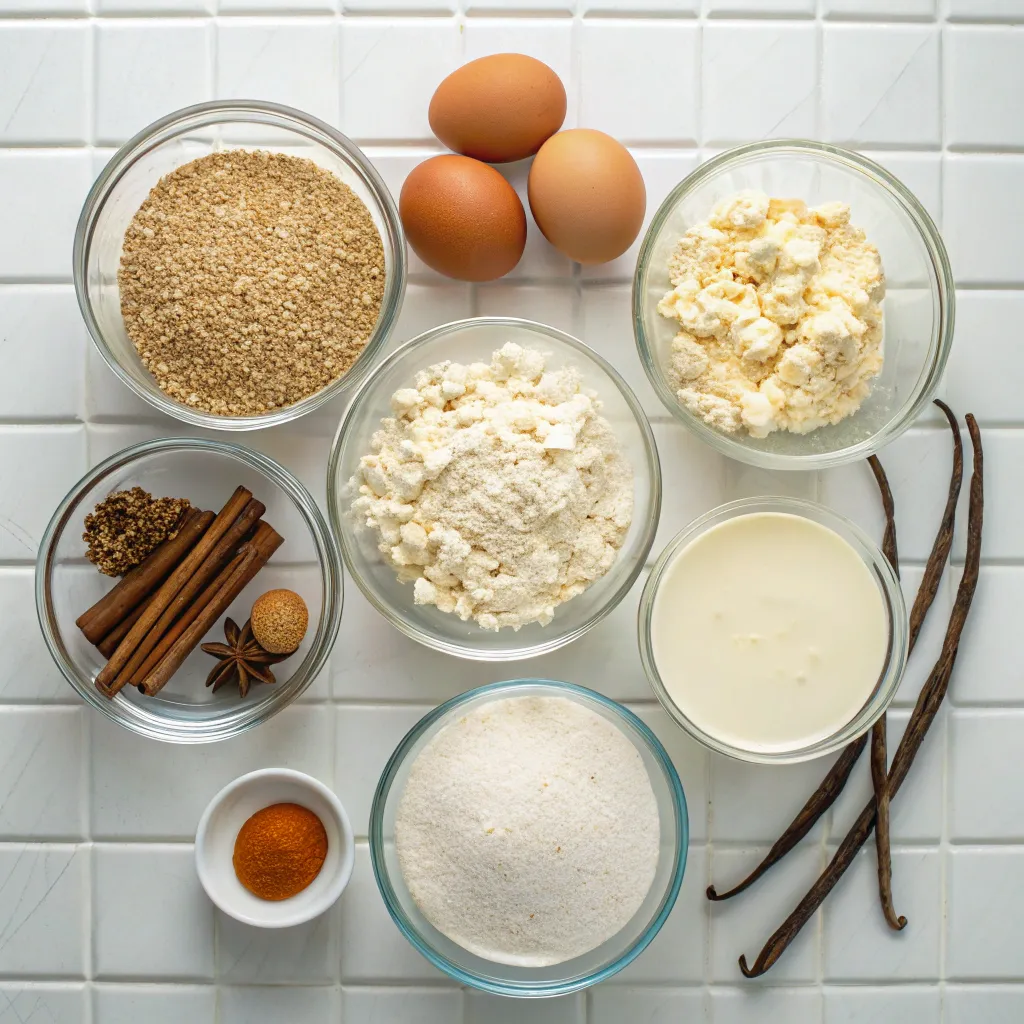 Cottage Cheese Pancakes: How To Get 30g Of Protein 7 Ingredients for cottage cheese pancakes laid out on counter