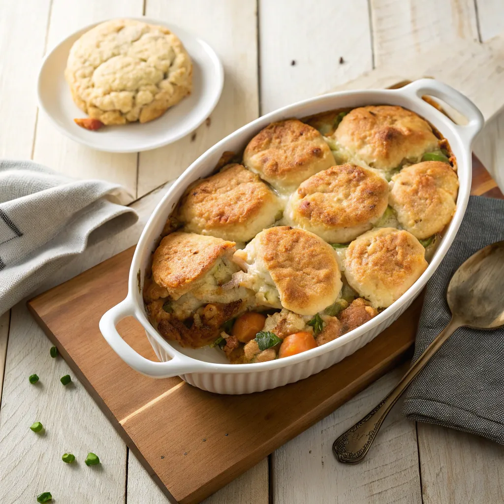 Chicken Cobbler: How to Make this 1 Viral Savory Dish 6 Final chicken cobbler ready to eat