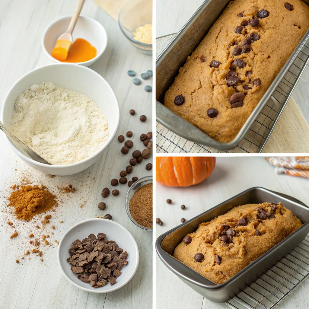 Pumpkin Chocolate Chip Bread: How To Bake 1 Perfect Loaf 8 Pumpkin bread making process in three steps