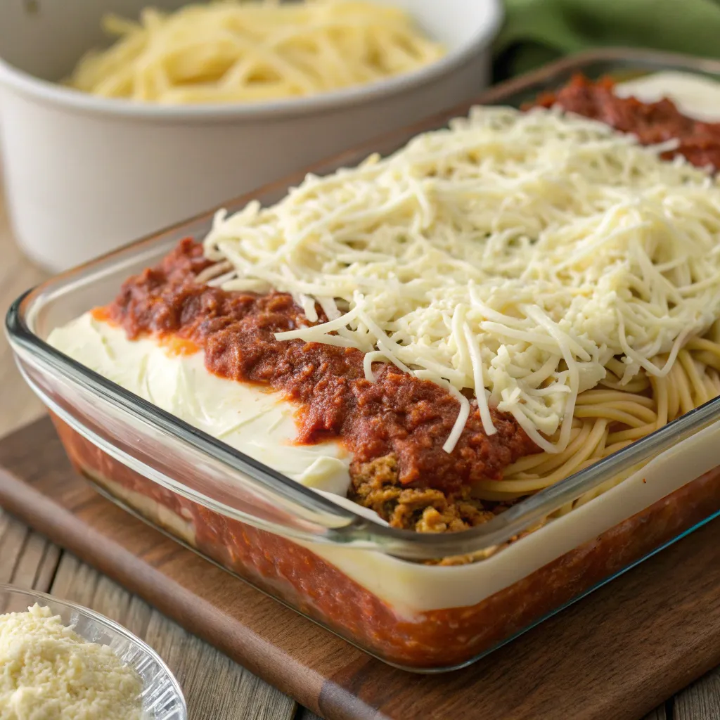 Million Dollar Spaghetti: 5 Easy Steps to Make It 9 Spaghetti boiling for million dollar spaghetti