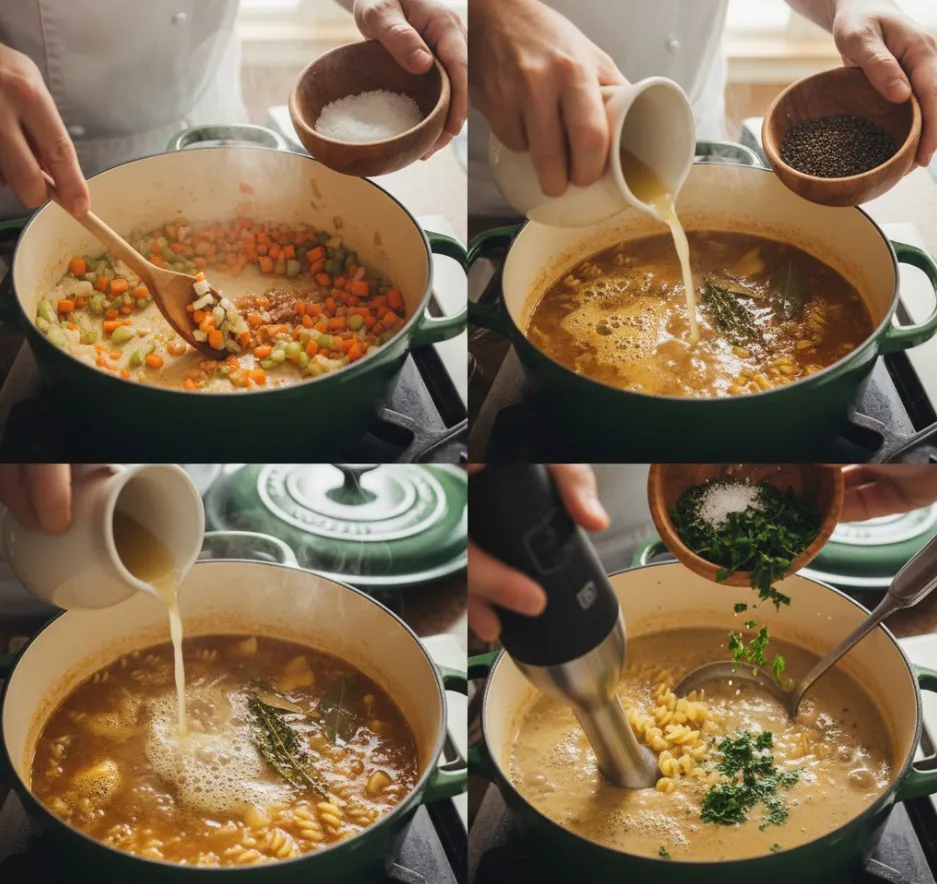 Soup: 3 Healthy One-Pot Wonders 6 Bowl of hearty vegetable soup with bread on the side