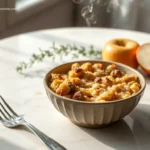 Delicious Apple and Sausage Stuffing Bake for Thanksgiving