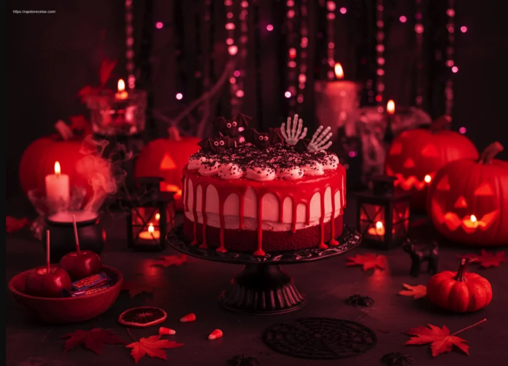 Bloody Red Velvet Cake: Why 2 Spooky Layers 5 Fork lifts a piece of Bloody Red Velvet Cake.