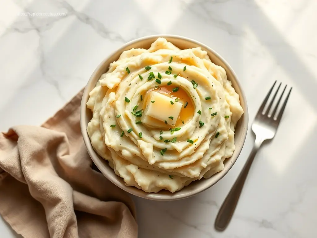 Creamy Brown Butter Garlic Mashed Potatoes a Thanksgiving favorite.