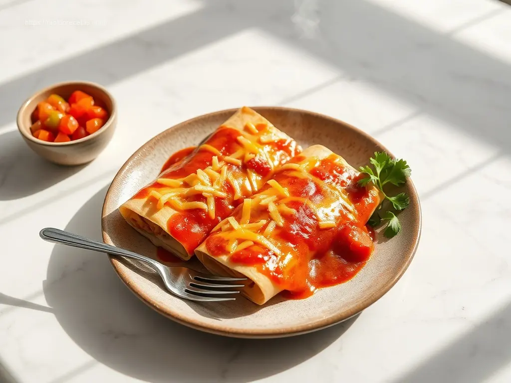 Freezer-Friendly Chicken Enchiladas: How I Make 9 1 Delicious Freezer-Friendly Chicken Enchiladas on a white marble table