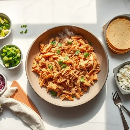 Slow Cooker Chicken Tacos for a Crowd: 7 Tips for Success 2 Delicious slow cooker chicken tacos for a crowd with fresh toppings