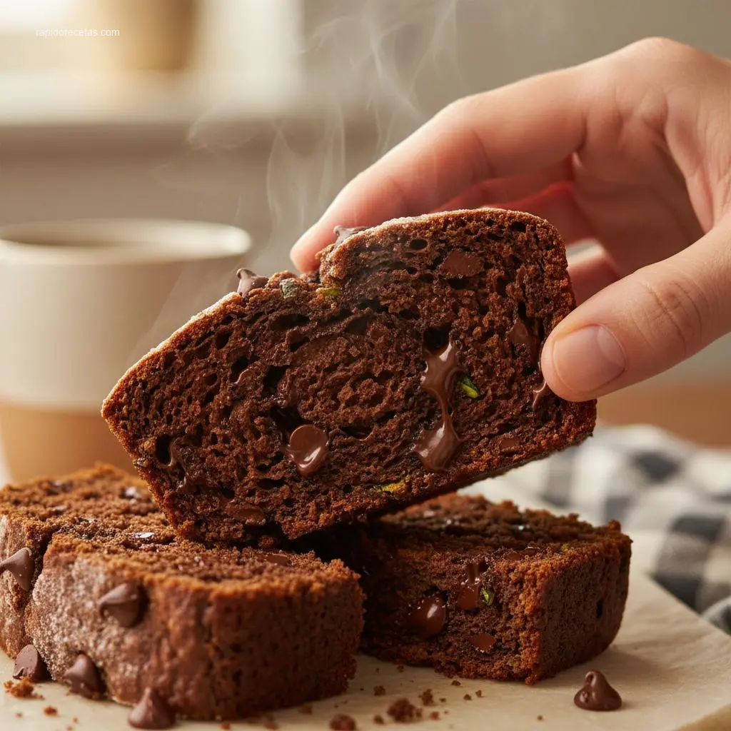 Zucchini Bread: 5 Ways to Bake the Best Loaf Ever 10 Warm chocolate zucchini bread with melty chips.