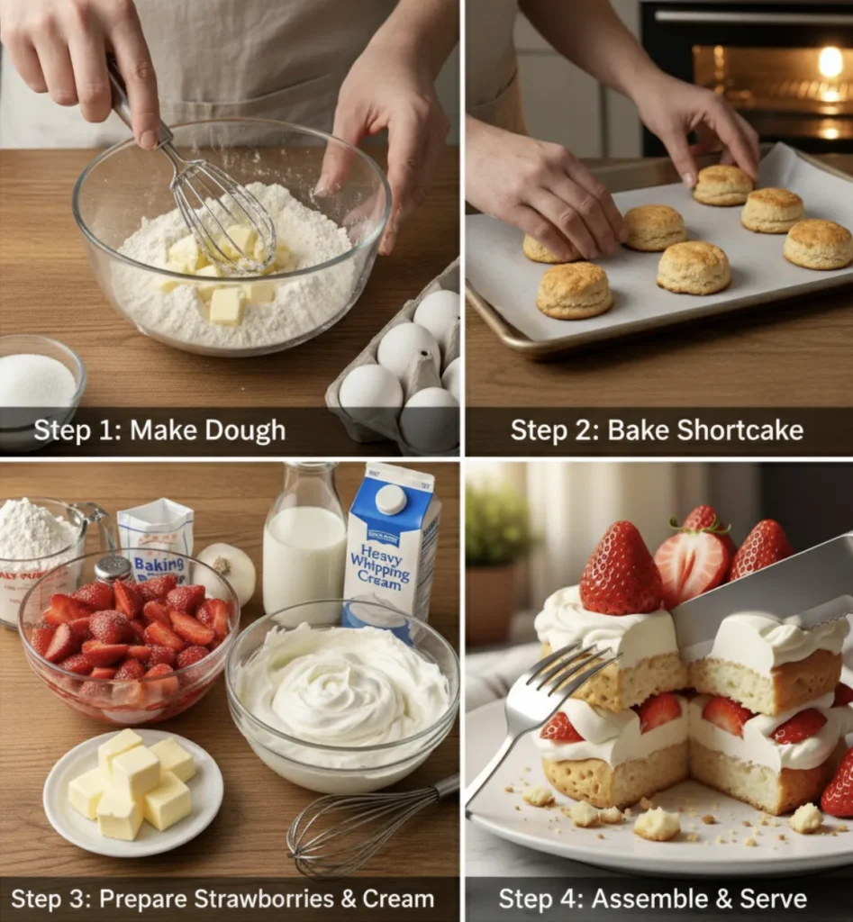 Strawberry Shortcake: 4 Reasons You'll Love It 8 Step-by-step strawberry shortcake preparation process