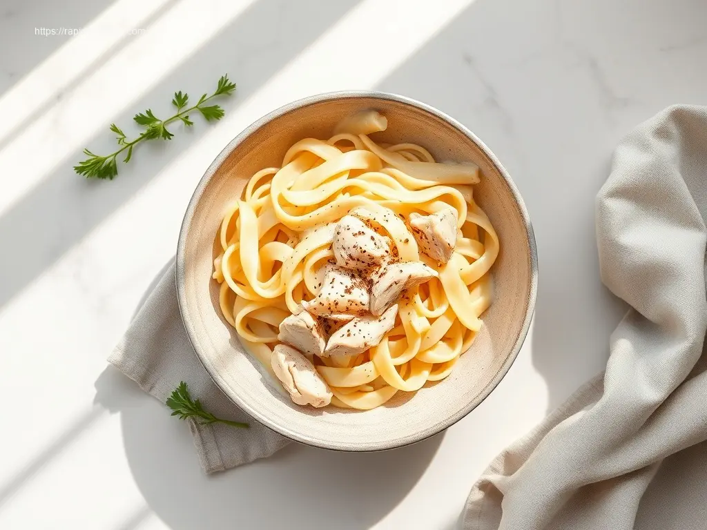 Creamy Chicken Alfredo Pasta Crockpot a delicious homemade meal