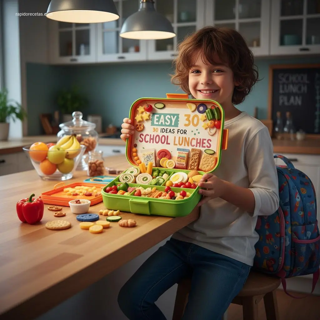 School Lunch Ideas: What are 7 Must-Haves? 8 Child opening lunchbox, easy school lunch ideas.