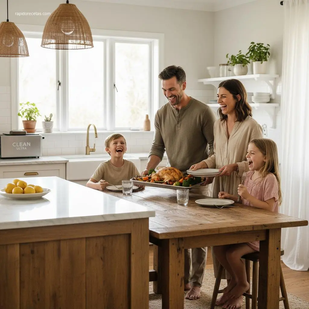 Easy Dinner Recipes: Top 8 for Beginners 7 Family enjoys easy dinner recipes together.