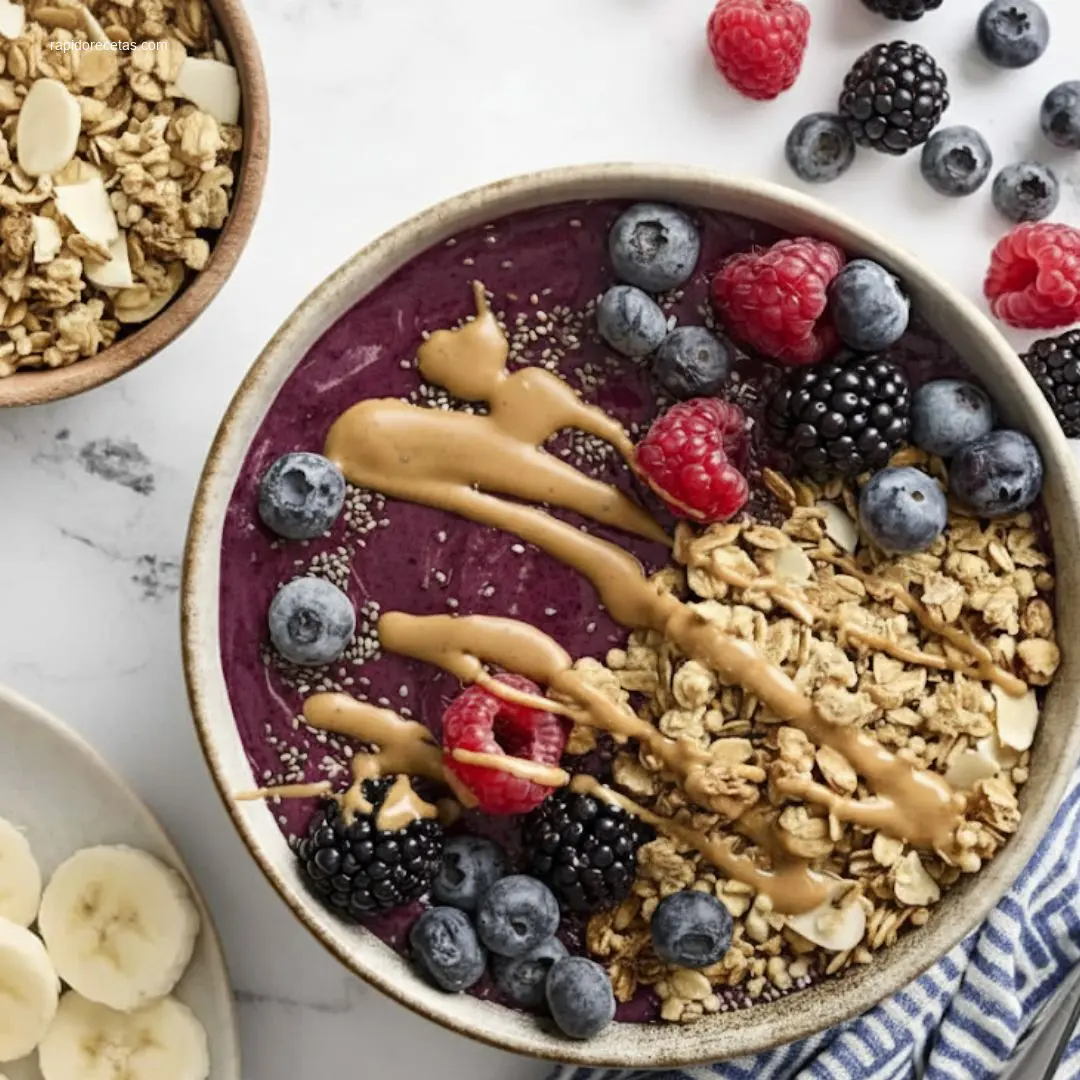 Fruit Smoothie Bowl: Your 1 Go-To Breakfast 4 Delicious fruit smoothie bowl with fresh berries and granola