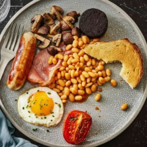 Full English Breakfast: 3 Ways to Style It. 7 Delicious full English breakfast overhead view inviting and fresh