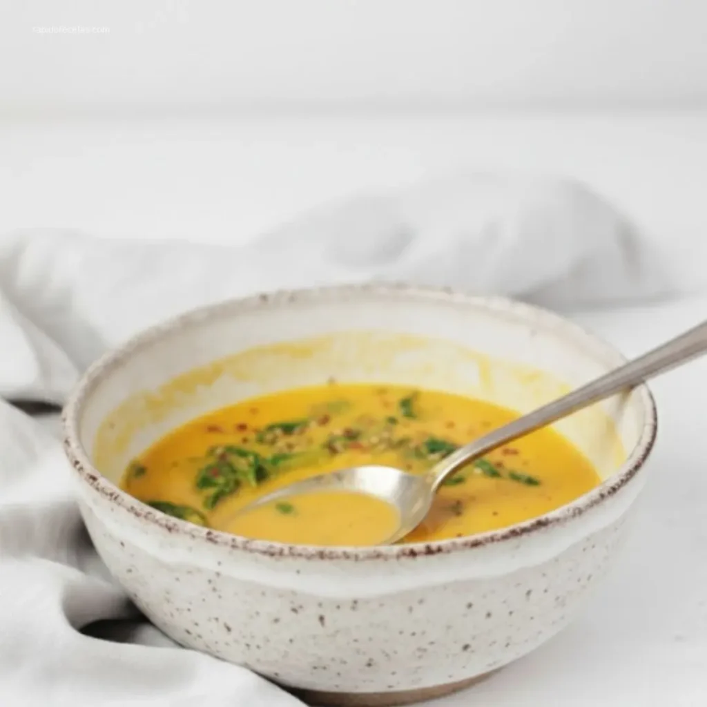 Garlic Chickpea Soup: 7 Easy Weeknight Dinners 4 Spoon lifting comforting garlic chickpea soup