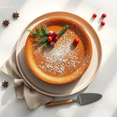 Delicious Gingerbread Crust Christmas Cheesecake for a festive treat