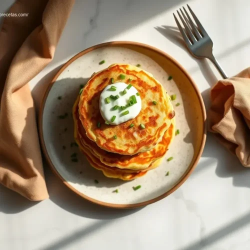 Delicious Gluten-Free Mashed Potato Pancakes with chives